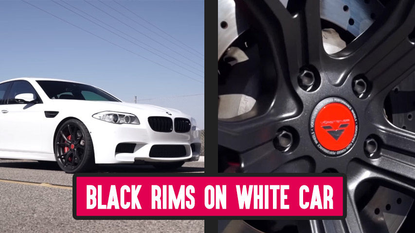 Black Rims on White Car